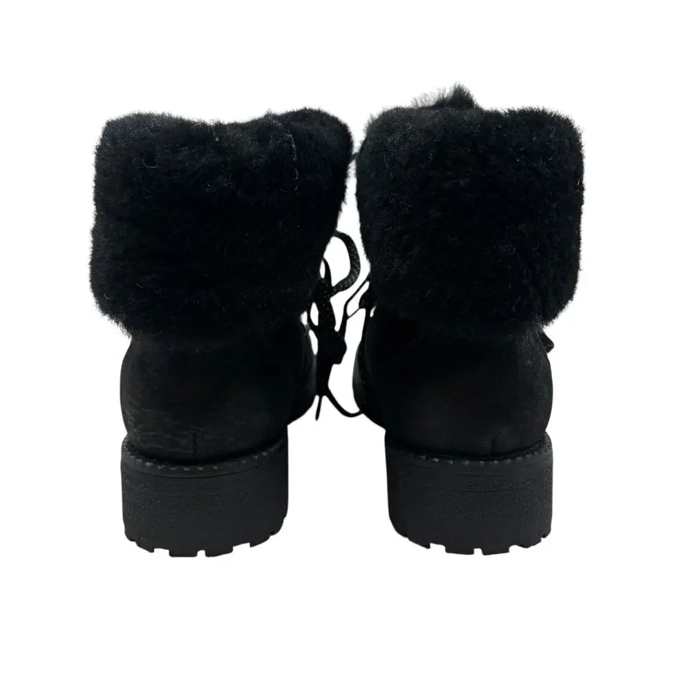 J. Crew Nordic Boots Black‎ Suede Winter Snow Boot Size 9